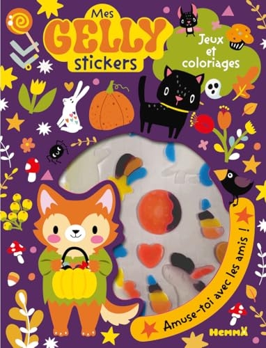 Mes gelly stickers -Halloween - Stickers en gel - jeux - activités - coloriages - 4 ans