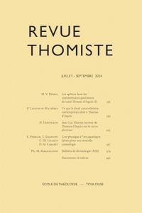 Revue thomiste - N°3/2024