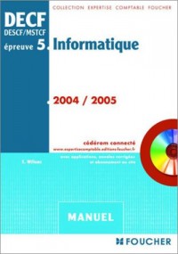 DECF épreuve, numéro 5 : Informatique (manuel)
