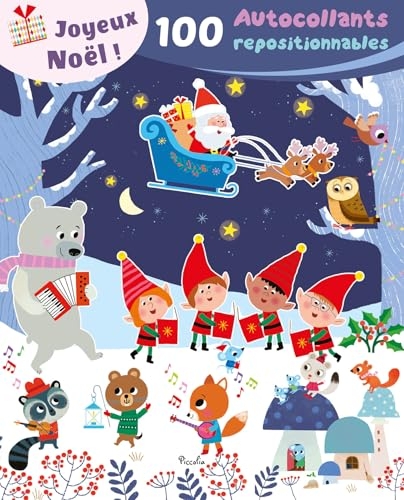 100 autocollants repositionnables Noël