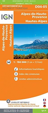 Alpes-de-Haute-Provence, Hautes-Alpes : 1/150 000
