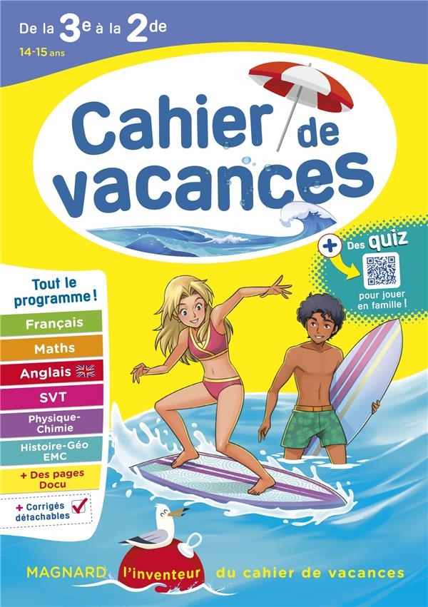 Cahier de vacances 2023, de la 3e vers la 2de: Magnard, l'inventeur des cahiers de vacances