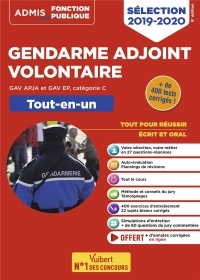Gendarme adjoint volontaire - GAV APJA et GAV EP - Catégorie C - Tout-en-un - Épreuves de sélection 2019-2020