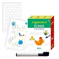 Cartes de jeu et d'apprentissage (avec feutre) - J'apprends à écrire