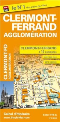 Plan de ville de Clermont-Ferrand et de son agglomération - Echelle : 1/11 000