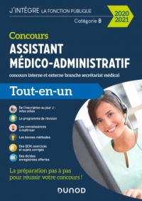 Concours Assistant médico-administratif 2020-2021 - Tout-en-un urs externe et interne - Branche Secr: Tout-en-un cours externe et interne - Branche Secrétariat médicalCatégorie B - Con (2020-2021)