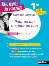 Analyse et étude de l'oeuvre – Pour un oui ou pour un non de Nathalie Sarraute - Réussir son BAC Français 1re 2025 - Parcours associé Théâtre et dispute - Une oeuvre, un parcours