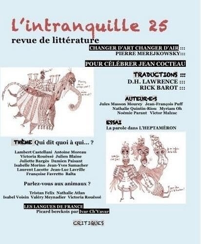 L’intranquille n° 25: revue de littérature