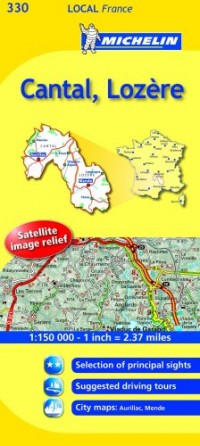 Michelin Map France: Cantal, Lozre 330