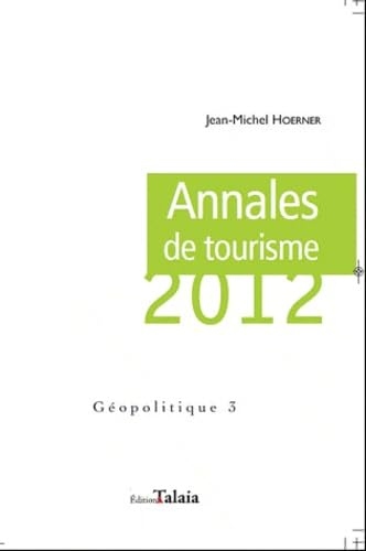 Annales du tourisme 2012