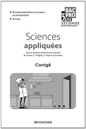 Sciences appliquées Sde Bac Pro Corrigé