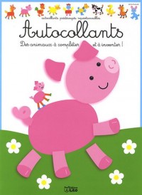 Autocollant des Animaux à compléter et à inventer : Le Petit Cochon - Dès 3 ans