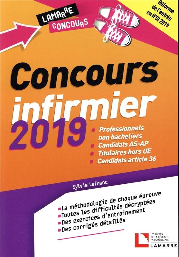Concours infirmier 2019: Professionnels non bacheliers. Candidats AS-AP. Titulaires hors UE. Candidats article 36