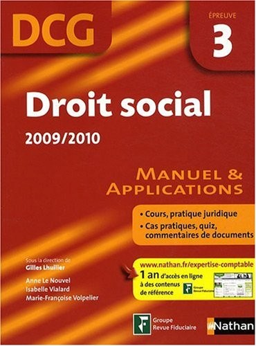DROIT SOCIAL EPREUVE 3 DCG