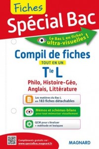 Compil de fiches tout en un Tle L : Philosophie, Histoire-géo, Anglais, Littérature