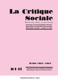 Intégrale : La critique sociale (1931-1934)