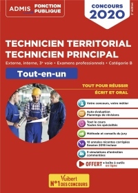 Concours Technicien territorial - Technicien principal - Catégorie B - Tout-en-un - Externe, interne, 3e voie, examens professionnels - Concours 2020