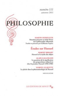 Philosophie, N° 111, Automne 2011 : Etudes sur Husserl