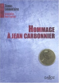 Hommage à Jean Carbonnier - 1ère édition