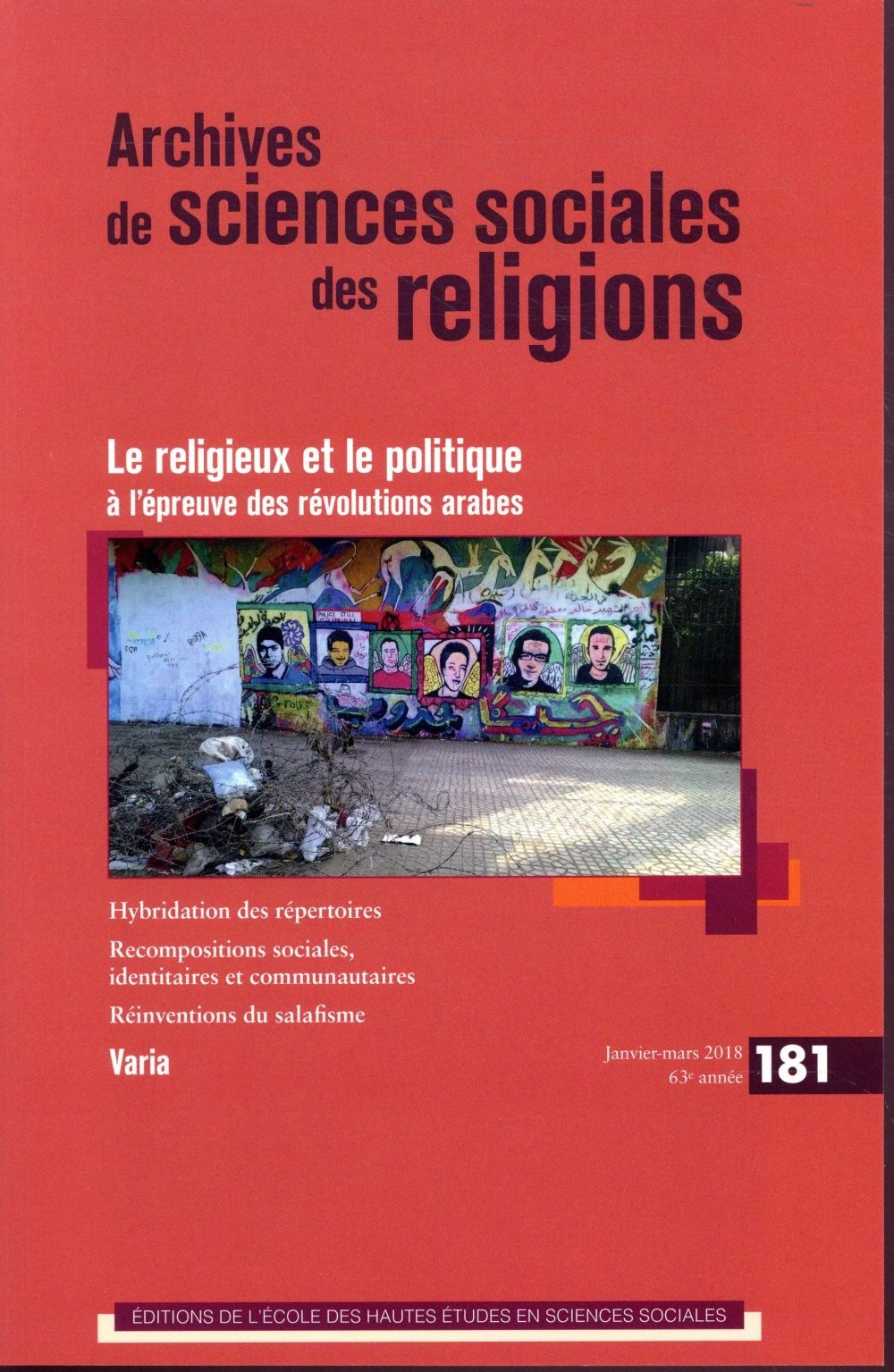 Archives de Sciences Sociales des Religions 181