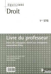 Droit 1e STG : Livre du professeur
