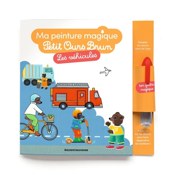 Les véhicules - Ma peinture magique POB - Feutres à eau - mai 25