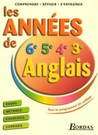 Anglais : Les années de 6e, 5e, 4e, 3e
