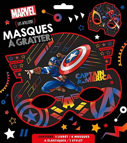 MARVEL - Pochette Les Ateliers - Masques à gratter
