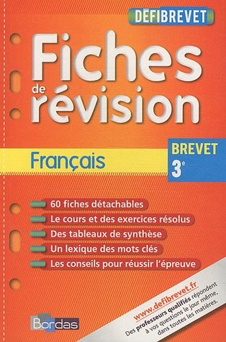DEFIBREVET FICHES FRANCAIS 3E