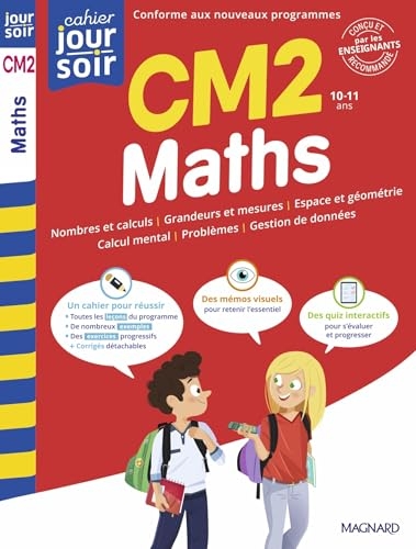 Maths CM2 - Cahier Jour Soir: Conçu et recommandé par les enseignants
