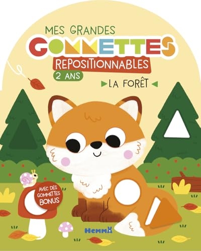 Mes grandes gommettes - La forêt - livre de gommettes repositionnables - 2 ans - livre activités - gommettes