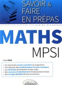 Savoir & Faire en Prépas Maths MPSI