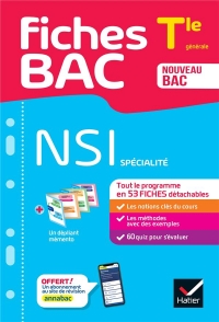 Fiches bac NSI Tle (spécialité) - Bac 2024: tout le programme en fiches de révision détachables