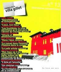 Cahiers de la villa gillet nø13 : littératures europeennes