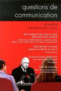 Questions de Communication, N 24/2013. Renouvellement des Mises en Sc Ene Televisuelles de la Politi