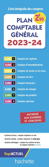 Plan comptable 2023 - 2024 (autorisé aux examens et concours)