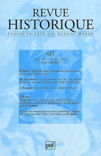 Revue historique, 621, 2002/1