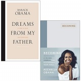 Dreams From My Father By Barack Obama & Becoming A Guided Journal By Michelle Obama 2 Books Collection Set