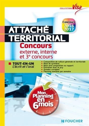 Concours Attaché territorial - Mon planning en 6 mois - Tout-en-un express - Visa Nº1