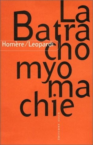 La Batrachomyomachie