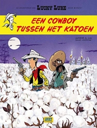 Een cowboy tussen het katoen