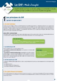 Le DIF (Droit Individuel à la Formation), mode d'emploi