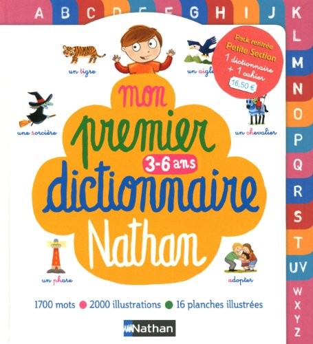 Mon premier dictionnaire Nathan et Mon cahier pour jouer avec les mots 3-4 ans : Pack en 2 volumes