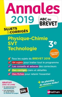 Annales ABC du Brevet 2019 - Physique-Chimie/SVT/Techno