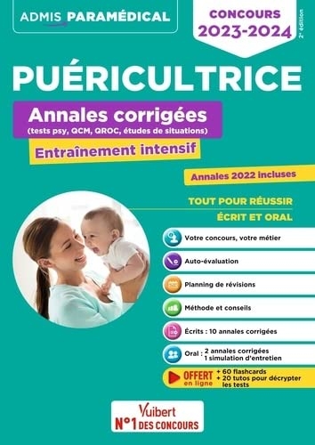 Concours Puéricultrice - Annales corrigées - Sujets 2023: Entraînement intensif - IFPDE - 2023-2024