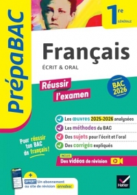 Prépabac - Français 1re générale Bac de français 2026 (écrit & oral): avec les oeuvres au programme 2025-2026