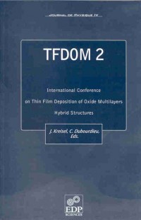 Tfdom 2 - International Conference on Thin Film Deposition