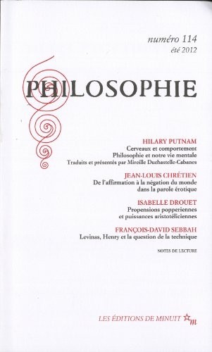 Philosophie, N° 114, été 2012 :