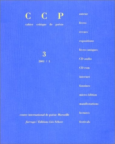 Revue cahier critique de poesie, numéro 3