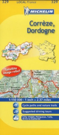 Michelin Map France: Corrze, Dordogne